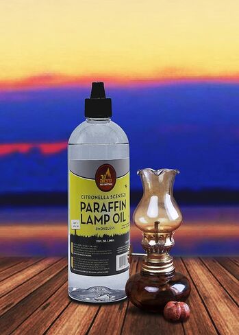 Citronella Scented Lamp Oil, 32 Ounce - Smokeless and Odorless Insect and Mosquito Repellent Paraffin Lamp Oil for Indoor and Outdoor Lanterns, Torches, Oil Candle - by Ner Mitzvah in Kuwait
