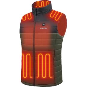 Venustas [Upgraded Battery Men's Heated Vest with Battery Pack, Up to 20 Hours of Warmth, Winter Quilted Vest for Outdoor in Kuwait