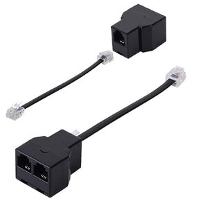 محول محول RJ45 إلى RJ11 لمودم DSL، قم بتوصيل خط الهاتف بمنفذ DSL لجهاز التوجيه - ليس لشبكات كمبيوتر إيثرنت (عبوة من قطعتين) in Kuwait