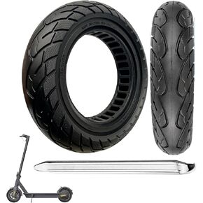 إطارات صلبة للسكوتر الكهربائي 10x2.5، 60/70-6.5 عجلة مطاطية بديلة بدون أنابيب لـ Segway Ninebot G30 / G30D / G30P / G30E / G30LP / G30D II / G30 Max & Gotrax G5/G6/G MAX & Hiboy S2 MAX-أسود (قطعتان) in Saudi Arabia