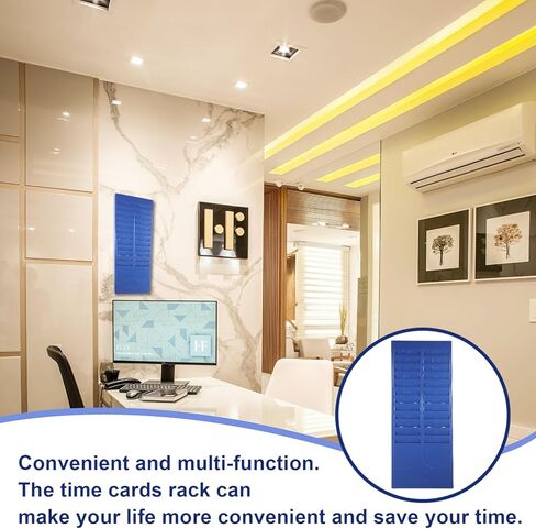 Wall-Mounted Cards Rack Attendance Card Holder with Screw for Office Factory Warehouse Storage and Organization Random Color in Saudi Arabia