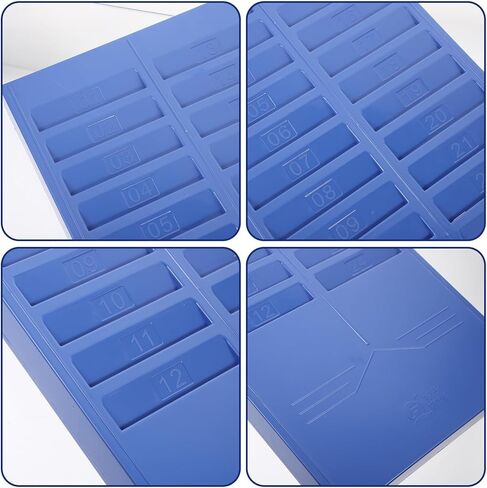Wall-Mounted Cards Rack Attendance Card Holder with Screw for Office Factory Warehouse Storage and Organization Random Color in Saudi Arabia