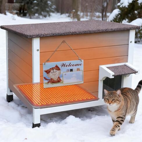 Rockever Outdoor Cat House, 100% Insulated Outdoor Cat Houses for Winter Outdoor Cat Houses for Feral Cats Weatherproof All-Round Foam Design in Kuwait