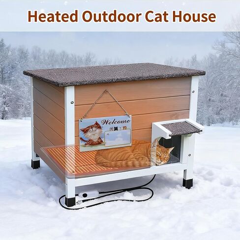 Rockever Outdoor Cat House, 100% Insulated Outdoor Cat Houses for Winter Outdoor Cat Houses for Feral Cats Weatherproof All-Round Foam Design in Kuwait