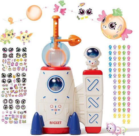 صاروخ فضائي بالون DIY مع مضخة، مجموعة بالونات ممتعة للأطفال من عمر 3 سنوات فما فوق، بالونات لاصقة مبتكرة، لعبة STEM، هدية مثالية لعيد الميلاد أو العطلات للأولاد والبنات in Kuwait