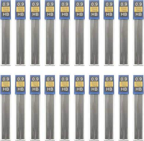PATIKIL 480Pcs 0.9 mm Mechanical Pencil Lead, Medium Thickness Lead Refill Break Resistant Pencil Refills for Writing, Black in Saudi Arabia