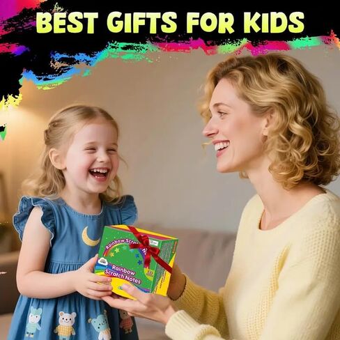 50pcs Rainbow Scratch Paper Set,Scratch Art Crafts Gifts,Rainbow Scrat-ch Paper Art Gifts,Arts and Crafts for 4-6 Birthday Gift in Saudi Arabia