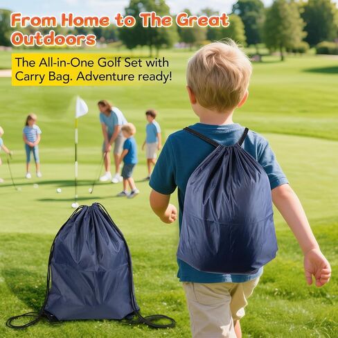 PINKPEACH Toddler Golf Set, 3-8 Kids Golf Set with Automatic Ball Return, Golf Mat, Glow Balls, Golf Balls, 3 Clubs & Golf Tees, Indoor & Outdoor Sports Game Toys for 3 4 5 6 7 8 Years Old Boys Girls in Saudi Arabia
