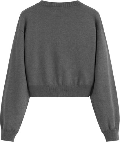 Aelfric Eden Cropped Cardigan Sweaters for Women Lightweight Open Front Cardigans Long Sleeve Crewneck Knit Fall Outfits 2025 in Saudi Arabia