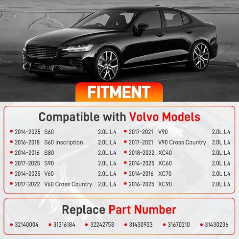 32140004 PCV صمام زيت مصيدة غطاء صمام المحرك مع حشية متوافقة مع فولفو 2014-2025 XC60 XC40 XC90 S60 V60 S90 V90 XC70 S80 2.0L L4، استبدال # 31316184، 32242753، 31430923، 31670210 in Kuwait