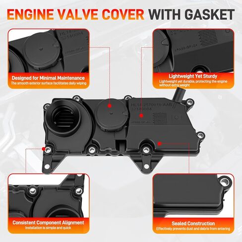 32140004 PCV صمام زيت مصيدة غطاء صمام المحرك مع حشية متوافقة مع فولفو 2014-2025 XC60 XC40 XC90 S60 V60 S90 V90 XC70 S80 2.0L L4، استبدال # 31316184، 32242753، 31430923، 31670210 in Kuwait