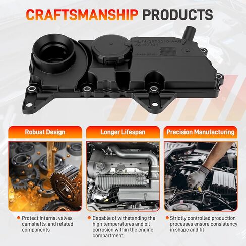 32140004 PCV صمام زيت مصيدة غطاء صمام المحرك مع حشية متوافقة مع فولفو 2014-2025 XC60 XC40 XC90 S60 V60 S90 V90 XC70 S80 2.0L L4، استبدال # 31316184، 32242753، 31430923، 31670210 in Kuwait