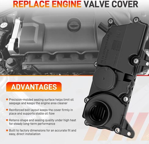 32140004 PCV صمام زيت مصيدة غطاء صمام المحرك مع حشية متوافقة مع فولفو 2014-2025 XC60 XC40 XC90 S60 V60 S90 V90 XC70 S80 2.0L L4، استبدال # 31316184، 32242753، 31430923، 31670210 in Kuwait