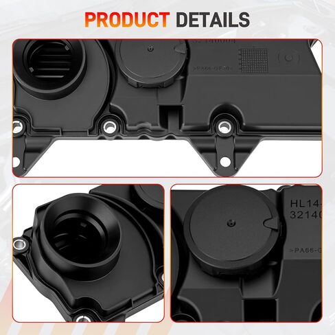 32140004 PCV صمام زيت مصيدة غطاء صمام المحرك مع حشية متوافقة مع فولفو 2014-2025 XC60 XC40 XC90 S60 V60 S90 V90 XC70 S80 2.0L L4، استبدال # 31316184، 32242753، 31430923، 31670210 in Kuwait