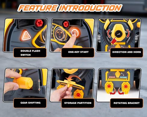 Interactive Truck Engine Toy with Removable Parts - Lights, Sounds，Ages3-5 in Saudi Arabia