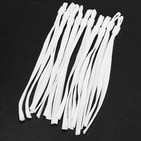 200Pcs Elastic Bands, Adjustable Elastic Cords, Stretchy Earloop Rope for Mask Ear Lanyard Ear Muff Cord Sewing (White) in Saudi Arabia