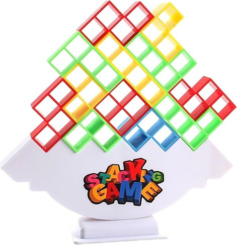 Balance Stacking Attack Block Game, Board Games for 2 Players+ Family Games, Family Travel Party Game for Adult & Kids, Suitable for Kids, Adults, Party, Friends, Team, Pack of 32 in Kuwait