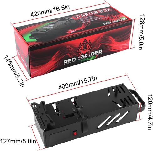 GLOBACT Metal RC Car Starter Box for LOSI 8IGHT/8IGHT-T 1/8 1/10 Universal RC Buggy Truggy Upgrade Parts in Saudi Arabia