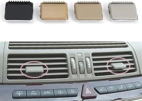 طقم إصلاح مشبك منفذ تكييف الهواء الأمامي، لسيارة Mercedes-Benz، S-Class W220 S300 أسود رمادي بيج 220830001 مضخة تنظيف الزجاج الأمامي للسيارة (رمادي يسار يمين قطعة واحدة) (أسود متوسط ​​قطعة واحدة) in Kuwait