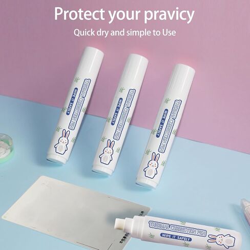 Thermal Paper Rection White Out Liquid Pen Expr Tool for Thermal Label Shopping Bill Data Information Eraser Protection Pen - 1PC in Saudi Arabia