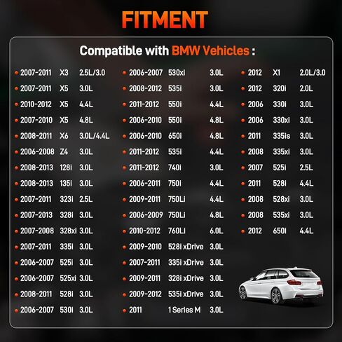2 قطعة مستشعر موضع عمود الحدبات للمحرك متوافق مع 2007-2012 BMW X1 X3 X5 X6 Z4 128i 135i 320i 323i 325i 328i 330i 335i 525i 528i 535i 550i 650i 750i، يستبدل # 13627525014 13627546660 13627558518 in Saudi Arabia