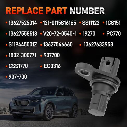 2 قطعة مستشعر موضع عمود الحدبات للمحرك متوافق مع 2007-2012 BMW X1 X3 X5 X6 Z4 128i 135i 320i 323i 325i 328i 330i 335i 525i 528i 535i 550i 650i 750i، يستبدل # 13627525014 13627546660 13627558518 in Saudi Arabia