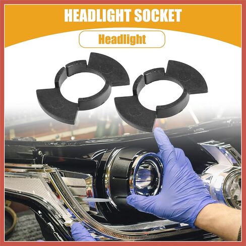 ACROPIX Automotive LED Headlight Bulb Retainer Adapter Holder Socket - Car Headlight Socket - for Honda H1 Plastic Black - 1 Pair Car Parts in Saudi Arabia