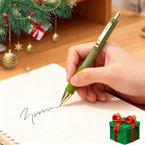 Linbsunne Gel Pens Black Ink Pen 0.5mm fine Point Pens Smooth Writing Retractable Office Supplies (Vintage-12 pcs) in Kuwait