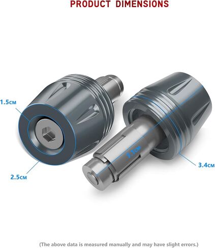 شريط نهاية الدراجة النارية، سدادات نهاية قضيب المقود CNC الألومنيوم 16-22 مم تناسب كاواساكي ياماها هوندا سوزوكي أبريليا دوكاتي والدراجات النارية مع قطر داخلي للمقود 16-22 مم (التيتانيوم) in Kuwait