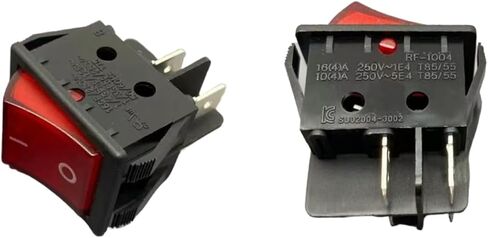 2Pcs Rocker Switch RF-1004 4 Pins 2 Positions with Red Light 2Pcs 16(4) A 250VAC 10(4) A T85/55 50-60Hz in Saudi Arabia