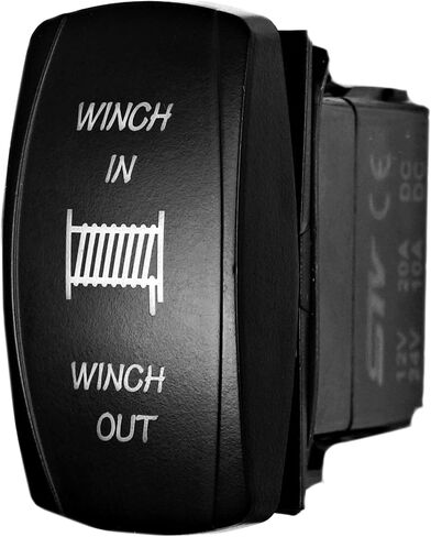 STVMotorsports الليزر البرتقالي لحظة الروك التبديل ونش داخل/خارج 20A 12 فولت (ON)-Off-(ON) LED مضاءة لسيارة شاحنة قارب ATV UTV in Kuwait