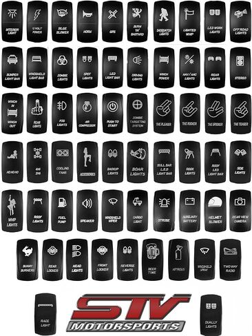 STVMotorsports الليزر البرتقالي لحظة الروك التبديل ونش داخل/خارج 20A 12 فولت (ON)-Off-(ON) LED مضاءة لسيارة شاحنة قارب ATV UTV in Kuwait