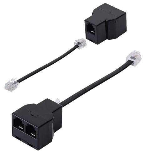 محول محول RJ45 إلى RJ11 لمودم DSL، قم بتوصيل خط الهاتف بمنفذ DSL لجهاز التوجيه - ليس لشبكات كمبيوتر إيثرنت (عبوة من قطعتين) in Kuwait