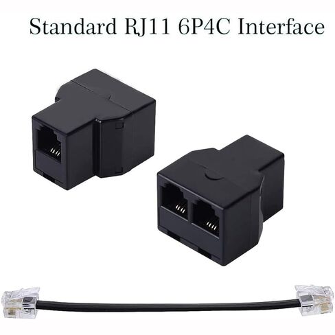 محول محول RJ45 إلى RJ11 لمودم DSL، قم بتوصيل خط الهاتف بمنفذ DSL لجهاز التوجيه - ليس لشبكات كمبيوتر إيثرنت (عبوة من قطعتين) in Kuwait