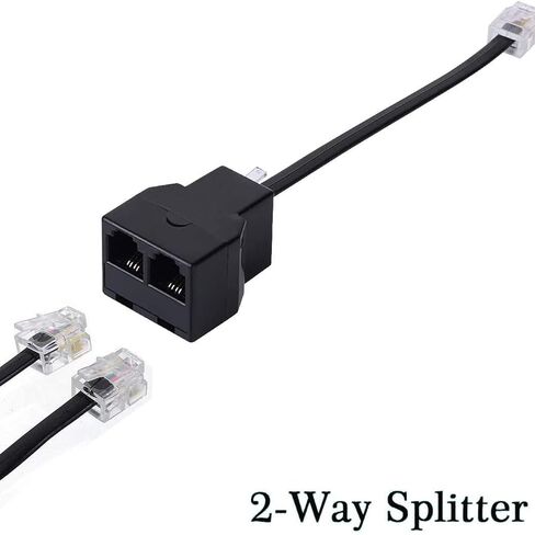 محول محول RJ45 إلى RJ11 لمودم DSL، قم بتوصيل خط الهاتف بمنفذ DSL لجهاز التوجيه - ليس لشبكات كمبيوتر إيثرنت (عبوة من قطعتين) in Kuwait