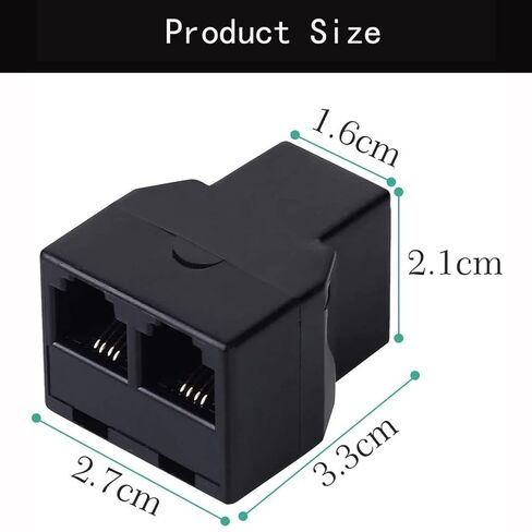 محول محول RJ45 إلى RJ11 لمودم DSL، قم بتوصيل خط الهاتف بمنفذ DSL لجهاز التوجيه - ليس لشبكات كمبيوتر إيثرنت (عبوة من قطعتين) in Kuwait