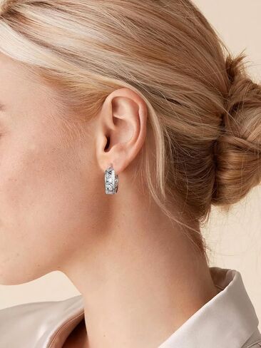 D Color VVS1 Clarity Moissanite 20mm أقراط هوب للنساء والرجال، الصلبة 925 الفضة الاسترليني مع الروديوم / مطلية بالذهب، أقراط هوجي دائرية الشكل، مجوهرات عيد الميلاد وعيد الحب in Saudi Arabia