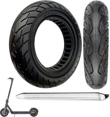 10x2.5 Electric Scooter Solid Tires, 60/70-6.5 Replacement Tubeless Rubber Wheel for Segway Ninebot G30 / G30D / G30P / G30E / G30LP / G30D II / G30 Max& Gotrax G5/G6/G MAX & Hiboy S2 MAX-Black(2PCS) in Saudi Arabia