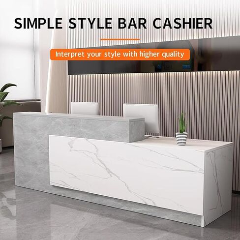 Reception Counter Desk, Checkout Counter, Front Counter Desk, Wooden Checkout Counter, Checkout Counter, Checkout Counter, 160 * 60 * 100cm (Left Hight) in Saudi Arabia