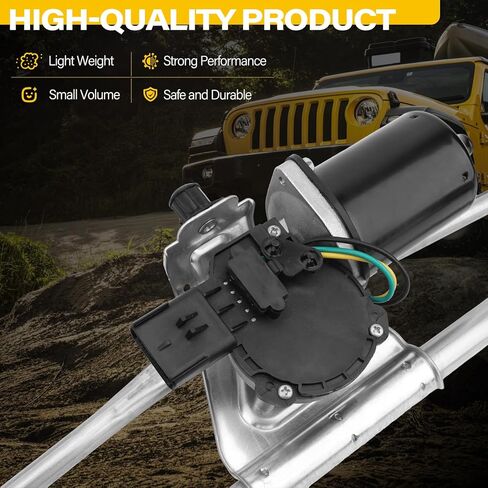 محرك ممسحة الزجاج الأمامي ومجموعة الربط متوافقة مع Jeep Wrangler JK 2007-2018، يستبدل 55077859AB 55077859AC 55077859AD 68002388AB in Saudi Arabia