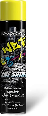 Street Legal The Ultimate Wet Tire Shine, High Gloss Wet-Look Tire Dressing, Silicone-Based Formula, 14 oz Aerosol (Pack of 12) in Saudi Arabia