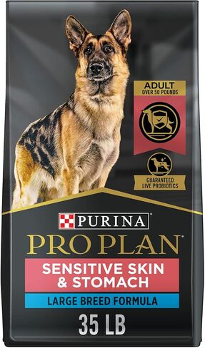 Purina Pro Plan Sensitive Skin and Stomach Dog Food Large Breed Salmon and Rice Formula - 34 lb. Bag in Kuwait