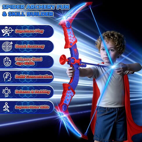 ألعاب للأولاد من سن 3 إلى 12 عامًا، مجموعة إطلاق نار مكونة من قطعتين مع أضواء LED حمراء وزرقاء، هدف واقف و2 جعبة، ألعاب أطفال داخلية وخارجية هدايا لعمر 3 4 5 6 7 8 9 10 11 12 عامًا للأولاد والبنات in Kuwait