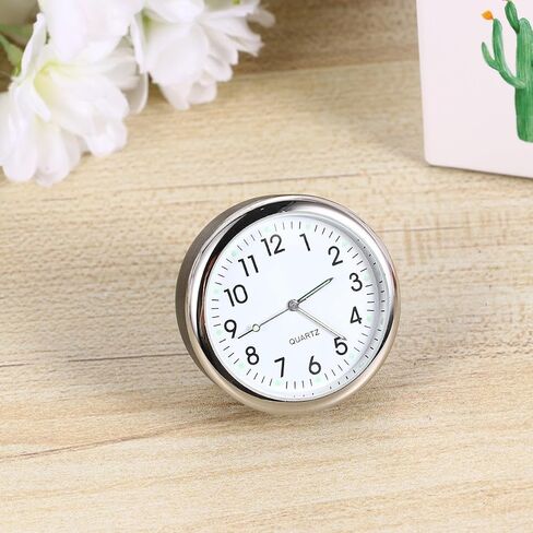 Garneck Car Quartz Clock with Night Light Black Case White Dial Fashionable Auto Dashboard Clock for Safer Driving and Clear Reading at Night in Saudi Arabia