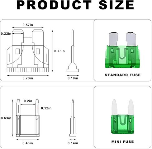 140 PCS Car Fuses Assortment Kit, 5A 7.5A 10A 15A 20A 25A 30A Standard and Mini Fuses with Pullers, Blade-Type Automotive Fuse Replacement for Car Truck Camper Marine in Saudi Arabia