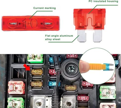 140 PCS Car Fuses Assortment Kit, 5A 7.5A 10A 15A 20A 25A 30A Standard and Mini Fuses with Pullers, Blade-Type Automotive Fuse Replacement for Car Truck Camper Marine in Saudi Arabia