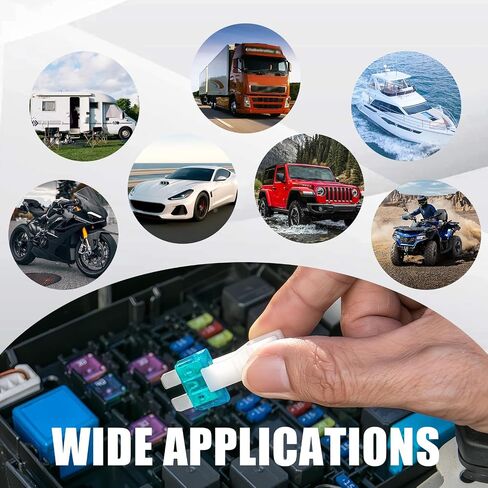 180 PCS Car Fuses Assortment Kit, Blade Fuses Automotive, Standard & Micro & Low Profile Mini Fuse with Fuse Puller for Truck, Boat, RV (2 A 3 A 5 A 7.5 A 10 A 15 A 20 A 25 A 30 A 35 A 40 A) in Saudi Arabia