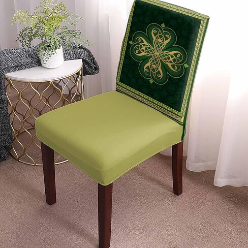 Dining Room Chair Covers Stretch Parsons Chair Slipcovers Set of 4 Abstract Oil Painting Geometric Dark Blue Removable Seat Chair Cover Protector for Kitchen/Hotel/Wedding in Kuwait