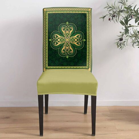 Dining Room Chair Covers Stretch Parsons Chair Slipcovers Set of 4 Abstract Oil Painting Geometric Dark Blue Removable Seat Chair Cover Protector for Kitchen/Hotel/Wedding in Kuwait