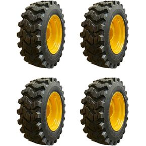 مجموعة من 4 إطارات شديدة التحمل 10-16.5 Forerunner SKS-9 انزلاقية على العجلات/الحافات (8 عروات) لنيو هولاند والمزيد - 10X16.5-12 PLY - جر جيد للثلج - مداس التنظيف الذاتي (SKS753 STYLE) in Kuwait